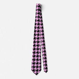 Corbata Houndstap rosa y negro