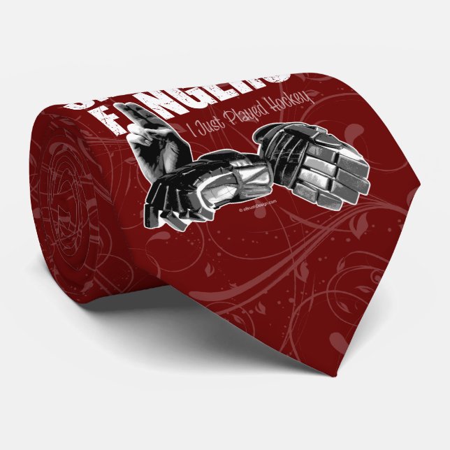 Corbata Huele mi dedo (hockey) (Enrollado)