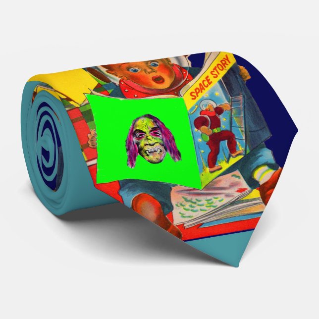 Corbata huella de chico de cadete espacial (Enrollado)