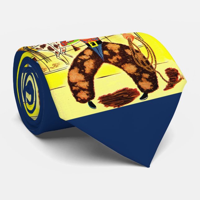 Corbata huella vintage de vaquero (Enrollado)