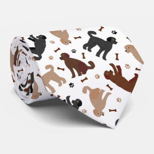 Corbata Huesos y patas de labradoodle