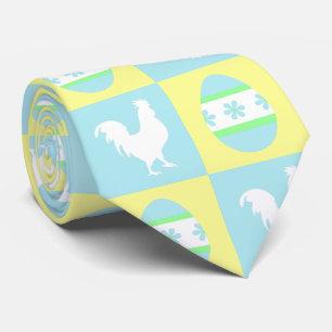 Corbata Huevos de gallo de patrón de tablero de chequeo de