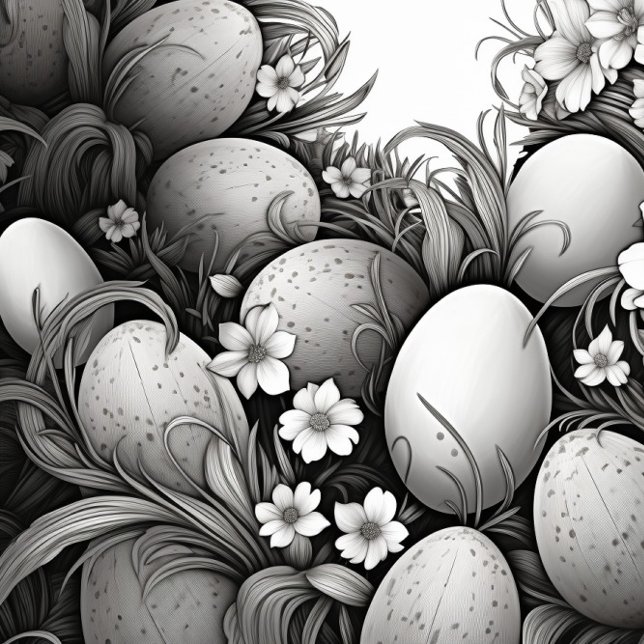 Corbata Huevos de Pascua en blanco y negro (Subido por el creador)