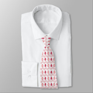 Corbata Huevos de Pascua rojos rosados Patrón de Pascua