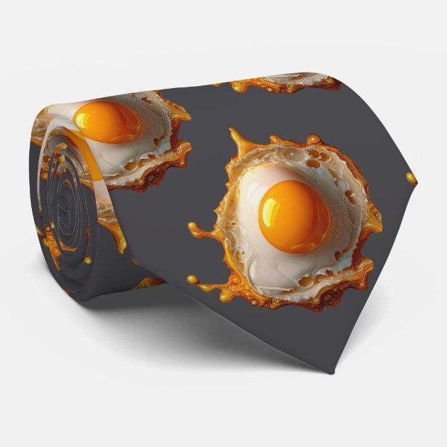 Corbata Huevos fritos al lado soleado hacia arriba (Enrollado)
