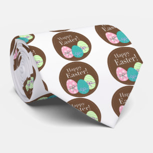 Corbata Huevos Pascua feliz de Brown Pascua