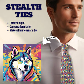 Corbata Huky Dog Stealth Necs Tie