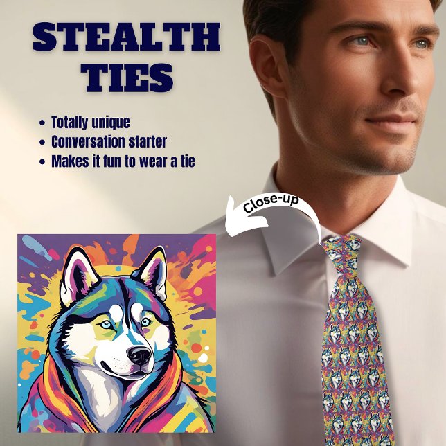 Corbata Huky Dog Stealth Necs Tie (Subido por el creador)