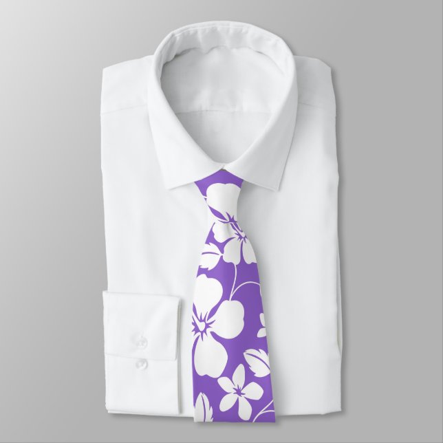 CORBATA HULA HAWAIIANA (PURPLE LUMINOSO) (Atado)