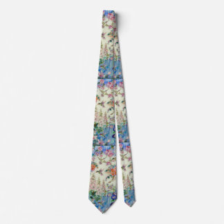 Corbata HUMMINGBIRD y Necktie de flores rosas