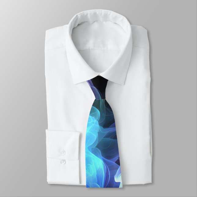 Corbata Humo iridiscente en negro (Atado)