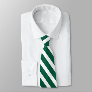 Corbata Hunter Rayas diagonales geométricas verdes y blanc