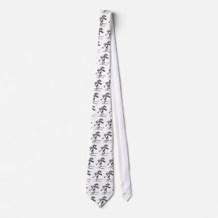 Corbata Hurdler Stickman Track and Field Tie
