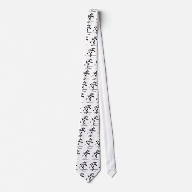 Corbata Hurdler Stickman Track and Field Tie (Anverso)