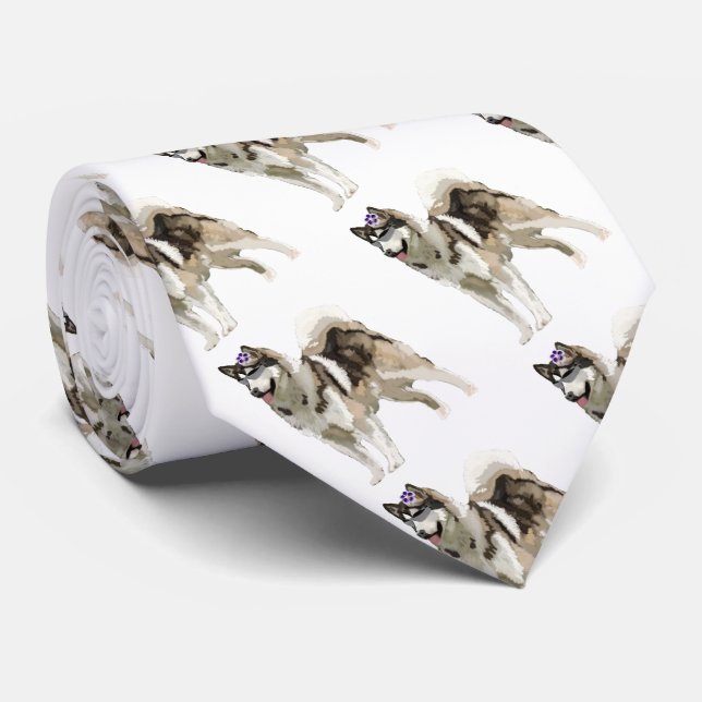 Corbata Husky, mi mejor amigo Dibujando empate (Enrollado)