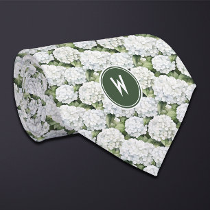 Corbata Hydrangeas Floral blanca