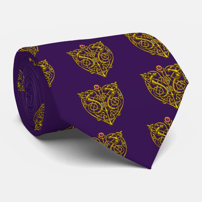 CORBATA HYPER VALENTINE, CORAZÓN ORO, CONOCIMIENTOS CELTIC (Enrollado)