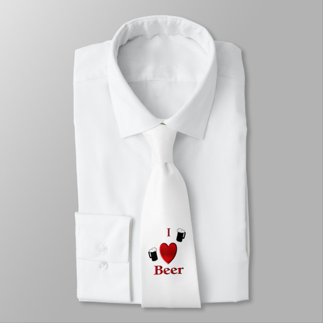 Corbata I Heart Beer Design (Atado)