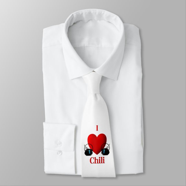 Corbata I Heart Chili (Atado)