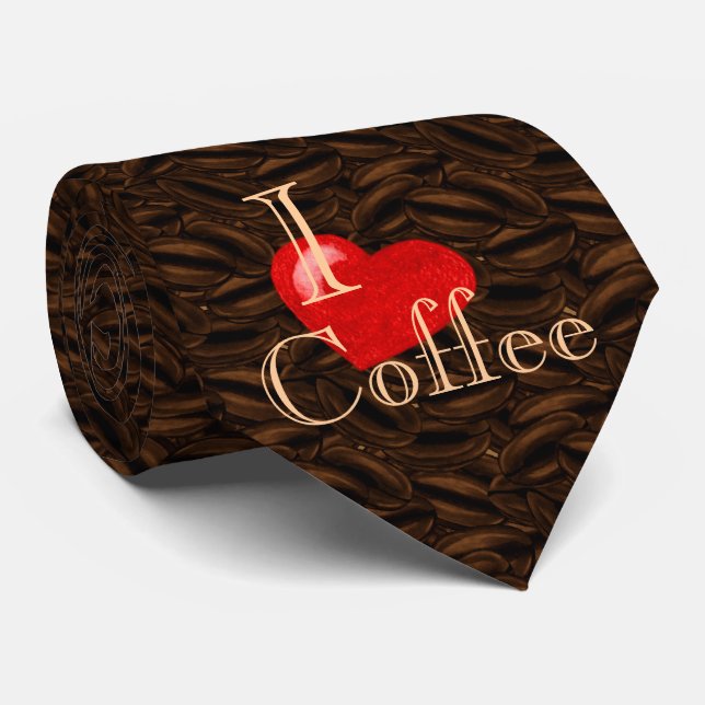 Corbata I Heart Coffee (Enrollado)