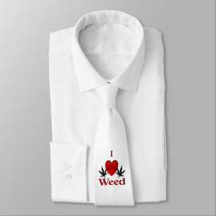 Corbata I Heart Weed