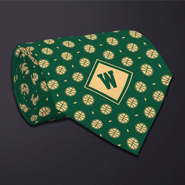 Corbata Icono de Baloncesto Green Gold (Subido por el creador)