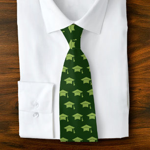 Corbata Icono de Patrón de Gorra Verde de Graduación Simpl