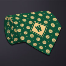 Corbata Icono de Voleibol Verde