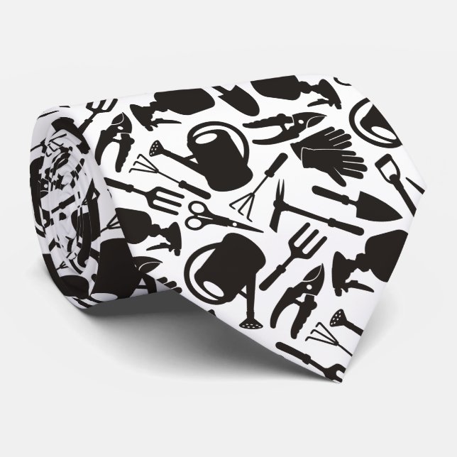 Corbata Iconos de jardinería Silhouettes (Enrollado)