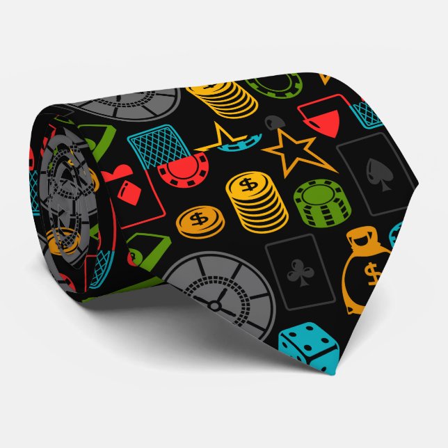 Corbata Iconos del Casino (Enrollado)