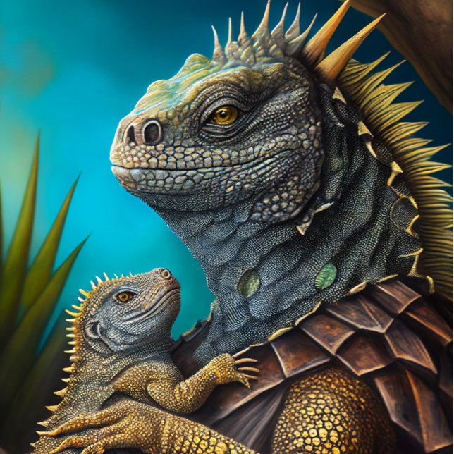 Corbata Iguana Daddy y Baby Necktie (Subido por el creador)