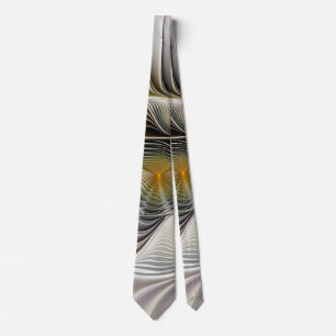 Corbata Ilusión óptica abstracta fractal 3D con profundida
