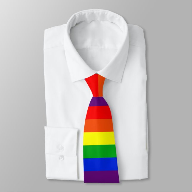 Corbata Ilustración arcoiris (Atado)