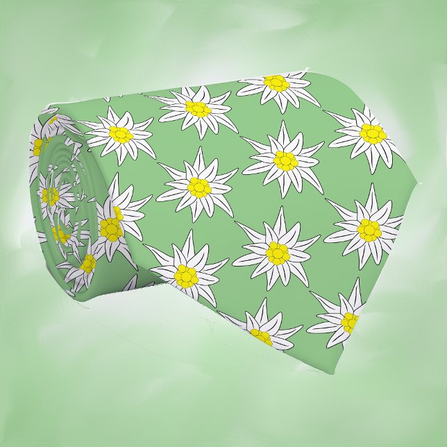 Corbata Ilustración de flor alpina Edelweiss Tapón de cuel (Subido por el creador)