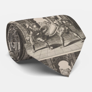 Corbata Ilustracion de la lucha de la espada del gladiador