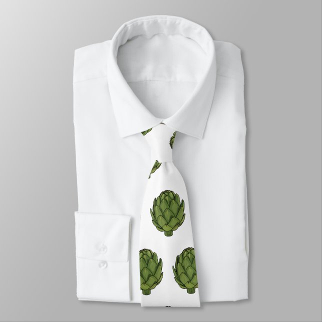 Corbata Ilustracion de personalizado Artichoke (Atado)