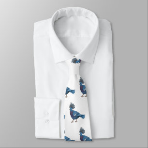Corbata Ilustracion de personalizado de ave de pichón coro