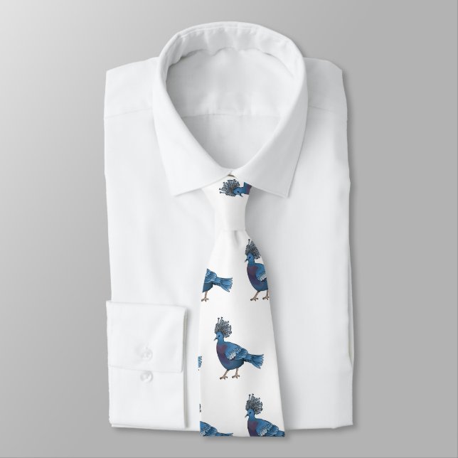 Corbata Ilustracion de personalizado de ave de pichón coro (Atado)