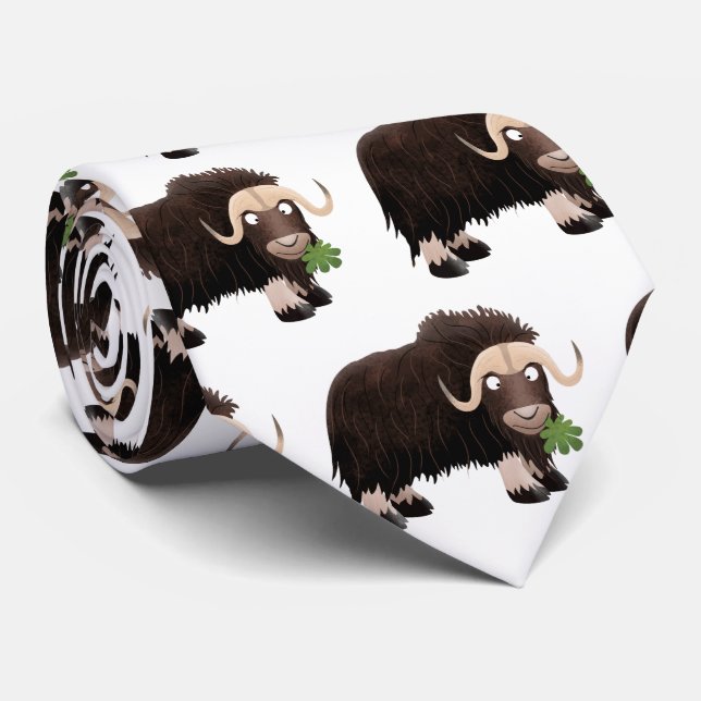 Corbata Ilustracion de personalizado de buey hongo (Enrollado)