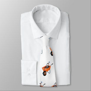 Corbata Ilustracion de personalizado de carretilla naranja