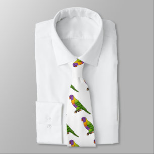 Corbata Ilustracion de personalizado de cocodrilo arcoiris