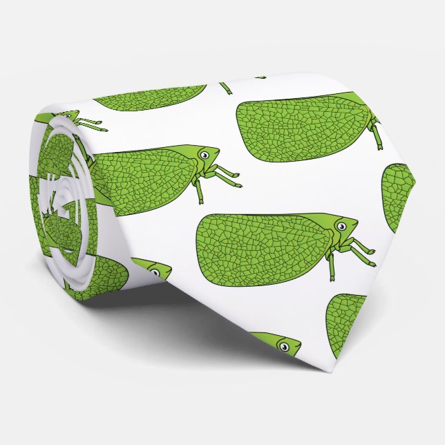 Corbata Ilustracion de personalizado de insectos de hoja v (Enrollado)