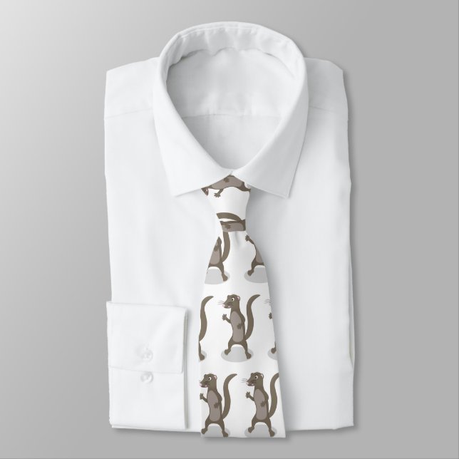 Corbata Ilustracion de personalizado de mongosis suave (Atado)