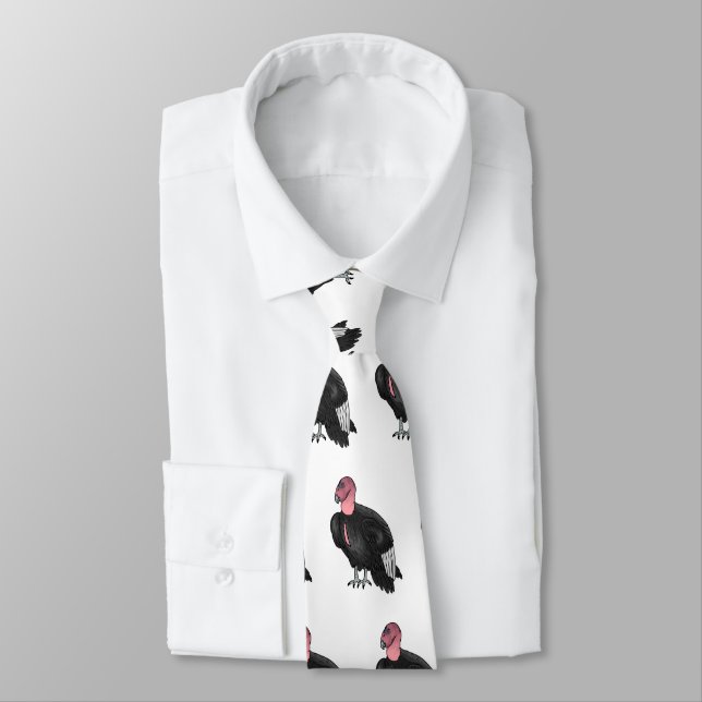 Corbata Ilustracion de personalizado de pájaro del cóndor  (Atado)
