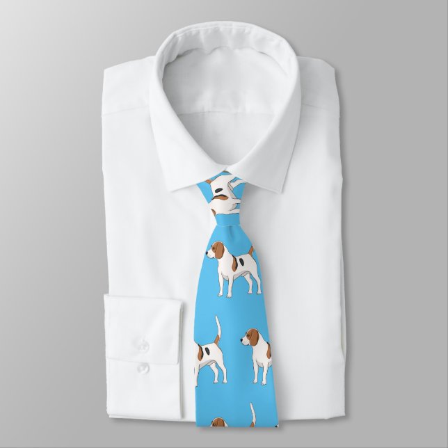 Corbata Ilustracion de personalizado de perro Beagle (Atado)