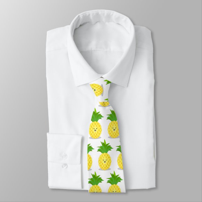 Corbata Ilustracion de personalizado de piña cuta (Atado)