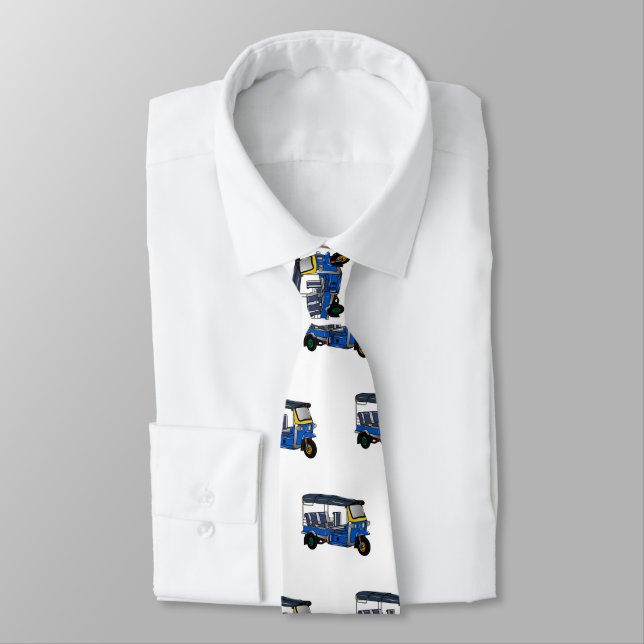 Corbata Ilustracion de personalizado tuk tuk (Atado)