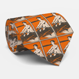 Corbata Ilustracion del vintage de un equipo Athlete