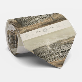 Corbata Ilustracion del vintage del Colosseum romano