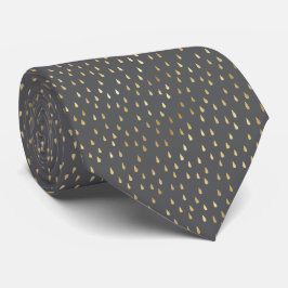 Corbata Ilustracion Gray Gold Raindrop